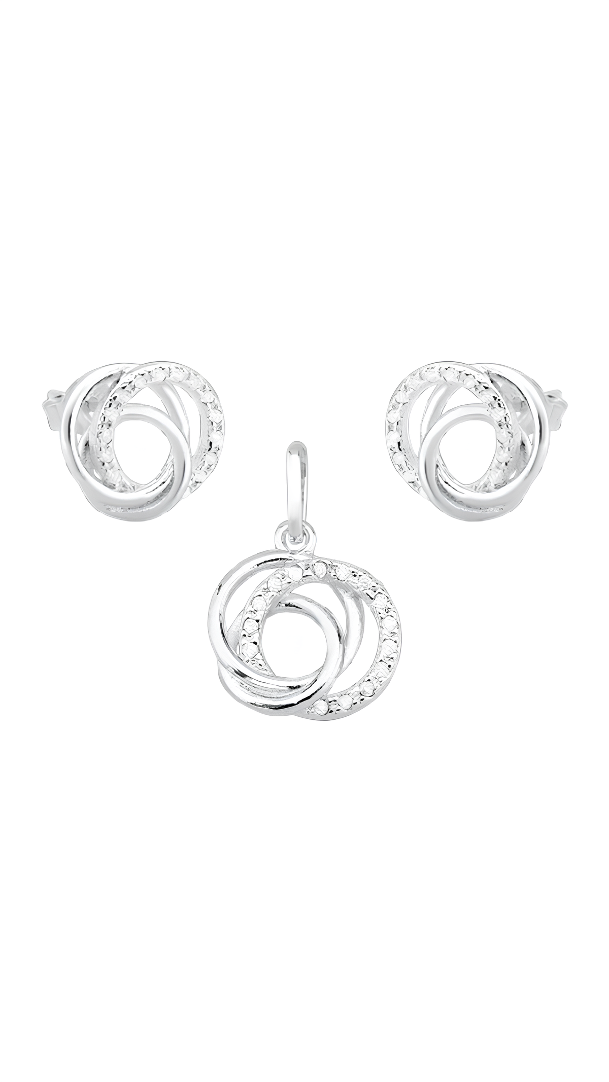 Conjunto argolas entrelaçadas