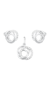 Conjunto argolas entrelaçadas